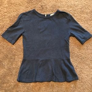 GAP Blue Peplum Top